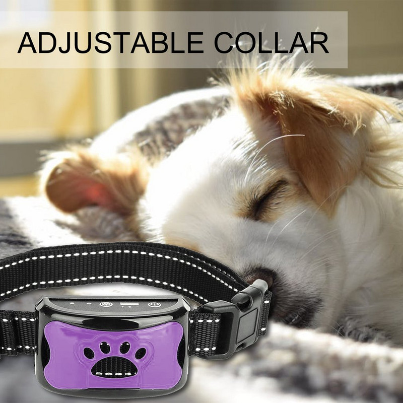 Εκπαίδευση σκύλων κατοικίδιων ζώων κατά του φλοιού Κολάρο USB Επαναφορτιζόμενο Τραίνο ελέγχου Αδιάβροχο Stop Barking Dog Ultrasonic Training Collars