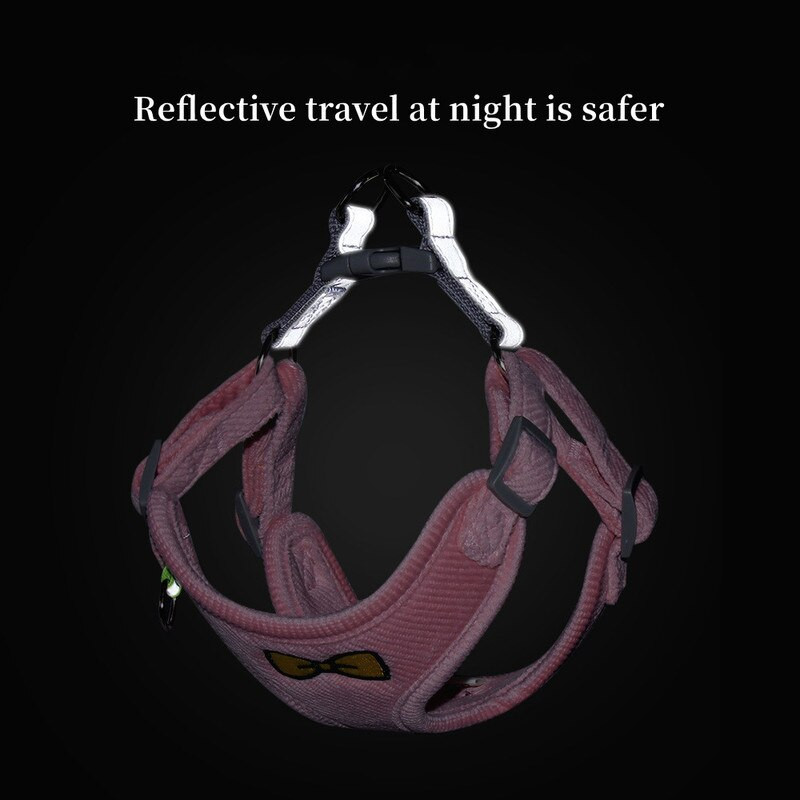 Pet Small Dog petnešos su pavadėliu rinkinys Mielas peteliškės spaudinys mažiems šunims kačių petnešėlės Mielos šuniuko priedai Čihuahua šunų reikmenys