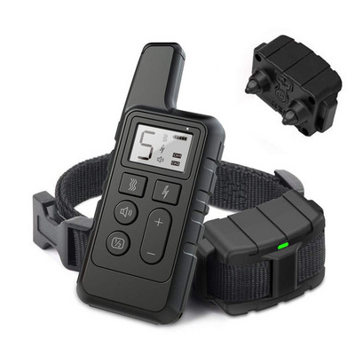 Ηλεκτρονικό κολάρο εκπαίδευσης σκυλιών κατοικίδιων ζώων Επαναφορτιζόμενο τηλεχειριζόμενο ηλεκτρονικά περιλαίμια λουρί κραδασμών κατά του φλοιού LCD Προμήθειες Μεγάλοι σκύλοι