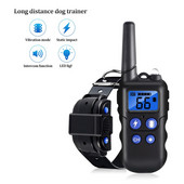 2000 m elektrinis šunų dresavimo antkaklis, atsparus vandeniui, įkraunamas naminių gyvūnėlių žievėjimo kontrolės antkaklis elektrinis amortizatorius