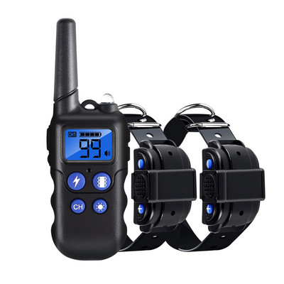 2000 m elektrinis šunų dresavimo antkaklis, atsparus vandeniui, įkraunamas naminių gyvūnėlių žievėjimo kontrolės antkaklis elektrinis amortizatorius