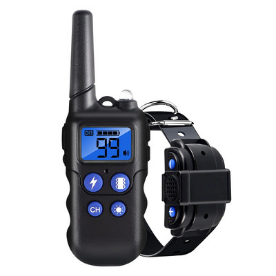 2000 m elektrinis šunų dresavimo antkaklis, atsparus vandeniui, įkraunamas naminių gyvūnėlių žievėjimo kontrolės antkaklis elektrinis amortizatorius