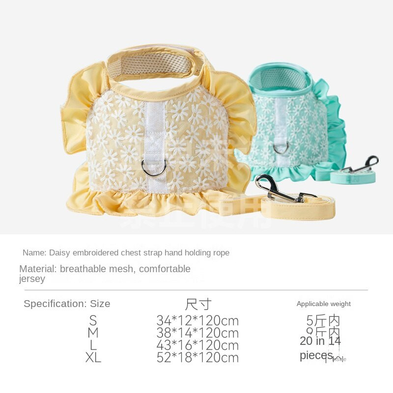 Kućni ljubimci Psi Dodaci Mrežaste remenice za pse prozračne i pogodne za kožu s 1 metrom 2 vučnim užetom za štene Povodac