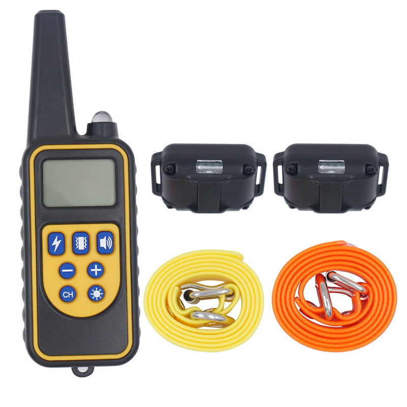 800M κολάρο εξοπλισμού εκπαίδευσης σκύλων Επαγγελματική αλυσίδα για 3 σκύλους Μικρό μεγάλο γάβγισμα με τηλεχειριστήριο 3 τρόπων εκπαίδευσης σκύλων