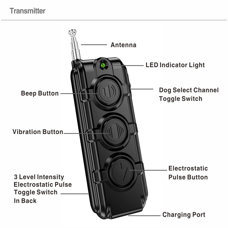 Guler de dresaj pentru câini de talie mică, reîncărcabil, zgarda electrică pentru câini, anti-lătrat, impermeabilă, control de la distanță, produs pentru animale de companie 400M