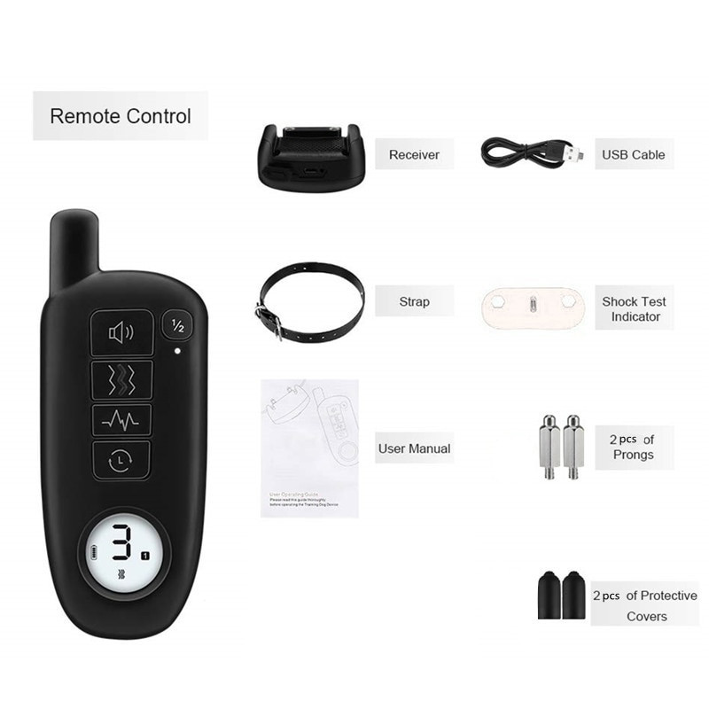 Koerte treeningkaelarihm, veekindel elektrišoki vibratsioon, koerte haukumise kaelarihm väikesele keskmisele suurele