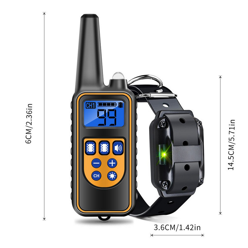 Koerte treeningkaelarihm, veekindel elektrišoki vibratsioon, koerte haukumise kaelarihm väikesele keskmisele suurele
