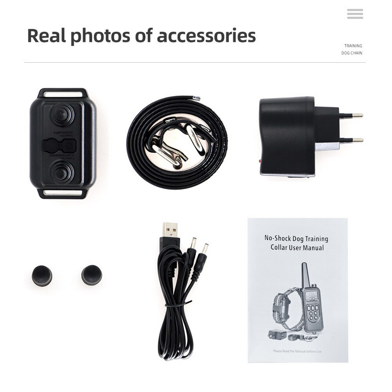 Koerte treeningkaelarihm, veekindel elektrišoki vibratsioon, koerte haukumise kaelarihm väikesele keskmisele suurele