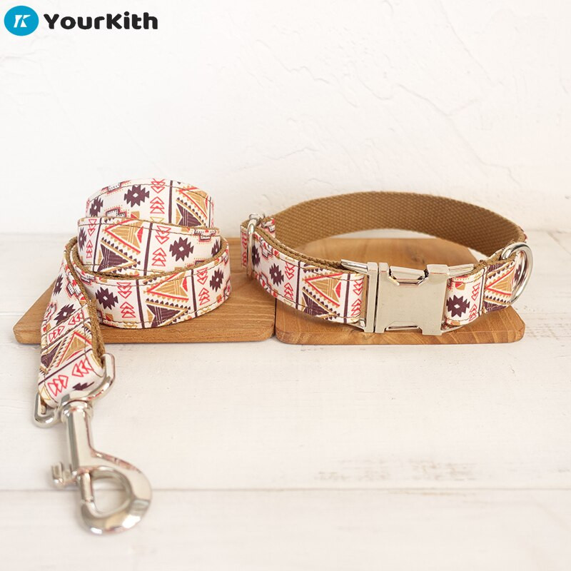 YourKith najlonska ogrlica za pse Personalizirana ogrlica za kućne ljubimce Ugravirana ID oznaka, pločica s imenom, povodac za male srednje velike pse Pitbull Mops