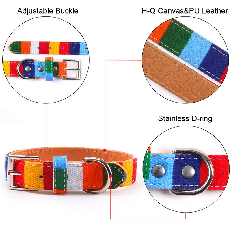 Koera kaelarihma rakmete jalutusrihma komplekt väikestele ja keskmistele suurtele koertele Lõuend Nahast koera kaelarihma rakmete komplekt Lemmikloomatooted MP0055