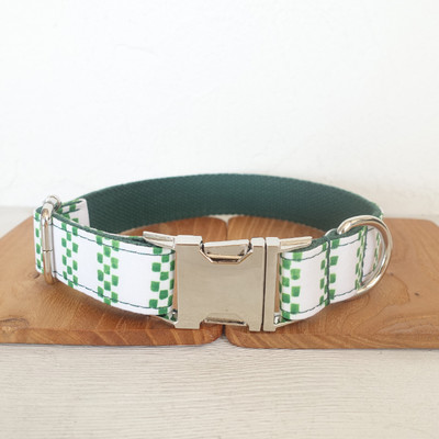 Λιανικό σετ γιακά σκύλου αυτοσχεδιασμού THE JABE MOSAIC χειροποίητο σετ παπιγιόν γιακά σκύλου 5 μεγεθών από πολυ σατέν και νάιλον UDC095