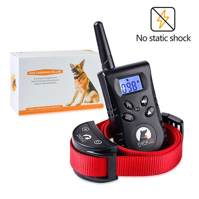 Εκπαιδευτικό κολάρο κραδασμών για σκύλους Εκπαιδευτής κραδασμών με τηλεχειριστήριο, επαναφορτιζόμενο αδιάβροχο αντιφλεγμονώδες κολάρο απωθητικό σκύλων