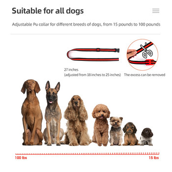 500M κολάρο εκπαίδευσης σκύλων Ηλεκτρικό κολάρο τηλεχειρισμού για κατοικίδια, αδιάβροχο επαναφορτιζόμενο εργαλείο εκπαίδευσης σκύλων με οθόνη LCD ΕΚΠΤΩΣΗ 30%