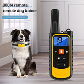 Zgardă electrică de dresaj pentru câini, 800 m, telecomandă pentru animale de companie, impermeabilă, reîncărcabilă cu afișaj LCD, pentru toate dimensiunile, sunetul cu vibrații șocuri