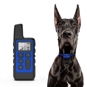 Ηλεκτρικό κολάρο εκπαίδευσης σκύλων 500m Τηλεχειριστήριο κατοικίδιων ζώων Προειδοποίηση κραδασμών Αδιάβροχη επαναφορτιζόμενη οθόνη LCD που σταματάει