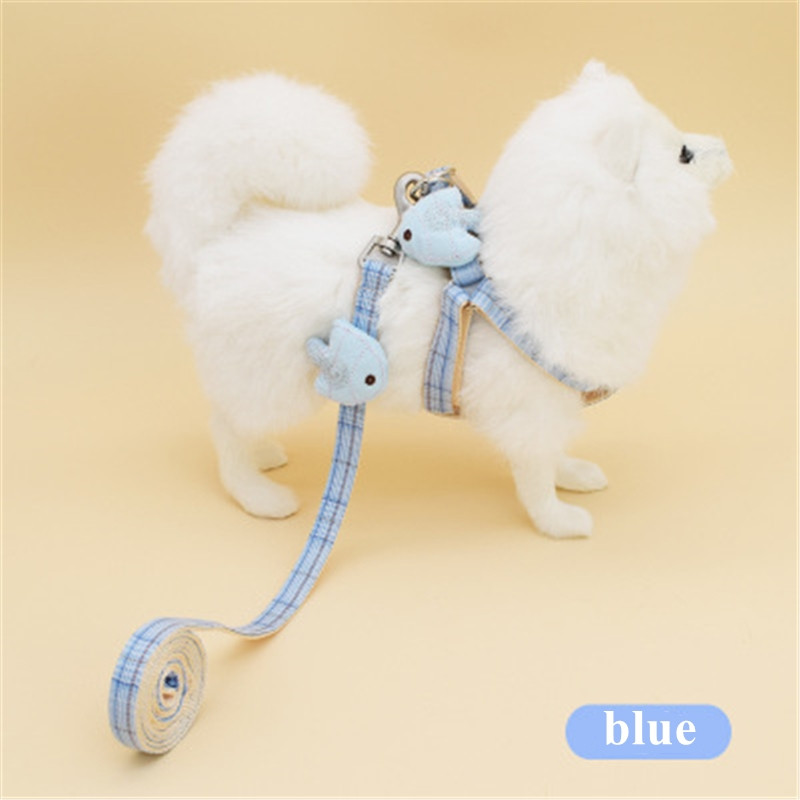 Guler și vestă pentru animale de companie drăguț, cufăr pentru pisici și câini, mic, mediu, șnur, set de 2 piese