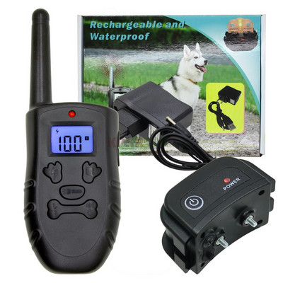 Drop Shipping, αδιάβροχο τηλεχειριστήριο, ηλεκτρονικό κολάρο εκπαίδευσης σκύλων, ενσωματωμένο σε επαναφορτιζόμενη μπαταρία με κρουστικό ήχο κραδασμών 34e