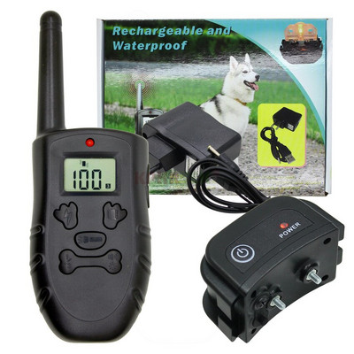 Drop Shipping, αδιάβροχο τηλεχειριστήριο, ηλεκτρονικό κολάρο εκπαίδευσης σκύλων, ενσωματωμένο σε επαναφορτιζόμενη μπαταρία με κρουστικό ήχο κραδασμών 34e