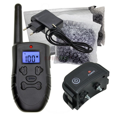 Drop Shipping, αδιάβροχο τηλεχειριστήριο, ηλεκτρονικό κολάρο εκπαίδευσης σκύλων, ενσωματωμένο σε επαναφορτιζόμενη μπαταρία με κρουστικό ήχο κραδασμών 34e