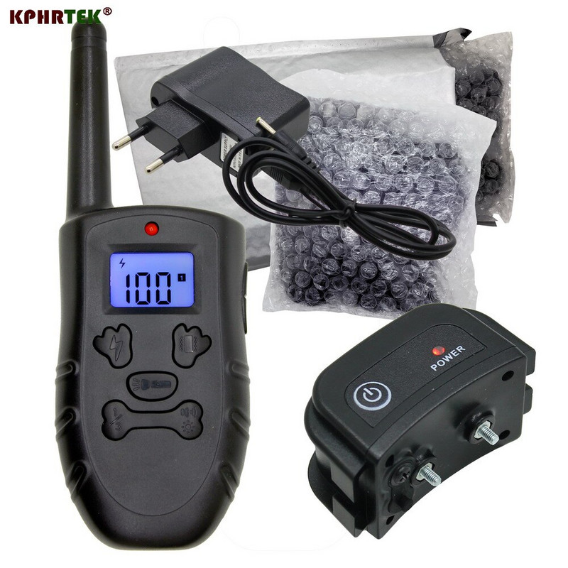 Drop Shipping, αδιάβροχο τηλεχειριστήριο, ηλεκτρονικό κολάρο εκπαίδευσης σκύλων, ενσωματωμένο σε επαναφορτιζόμενη μπαταρία με κρουστικό ήχο κραδασμών 34e