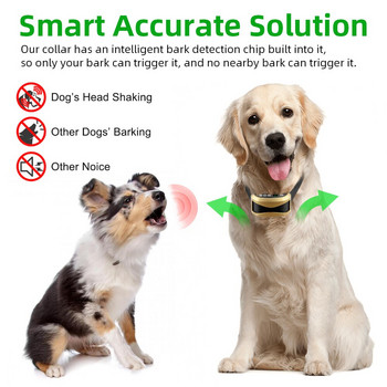 2021 Автоматичен нашийник против лай за кучета, акумулаторен, регулируем без лай, устойчив на дъжд за кучета, нашийник за кучета Аксесоари за кучета