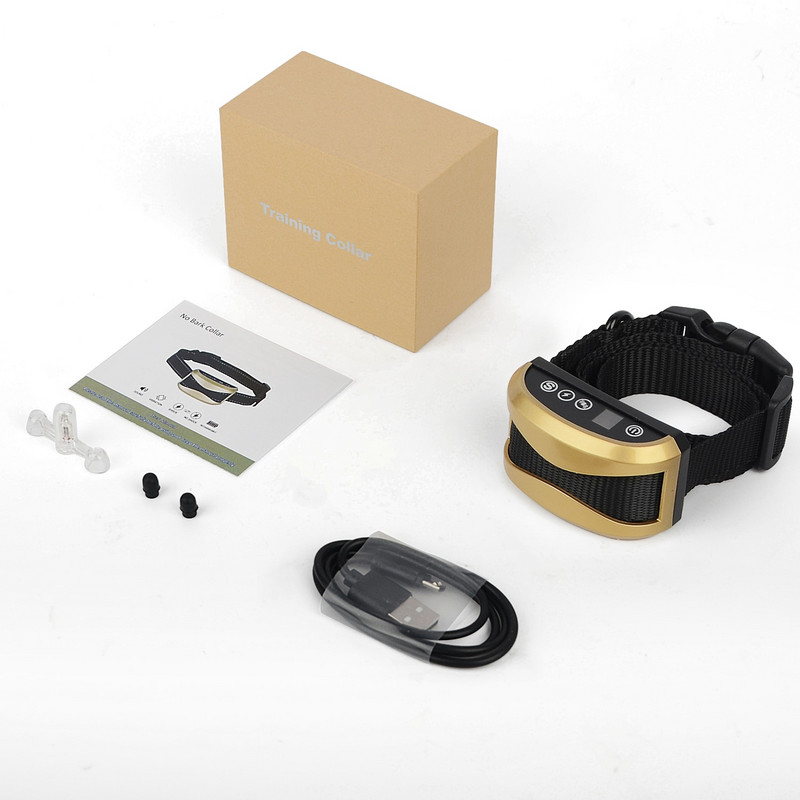 2021 Automaatne koera haukumisvastane kaelarihm, laetav reguleeritav haukumiseta vihmakindel koertele treenimiskaelarihm koera tarvikud
