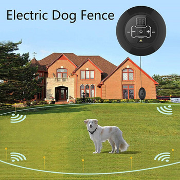 Домашно куче Безжичен предавател на сигнал Електрически шок Нашийник за обучение на кучета Безжична електрическа оградна система за задържане с вибриращ