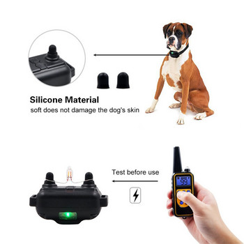 800 м нашийник за обучение на кучета за домашни любимци Водоустойчиво устройство за дистанционно управление против лай Акумулаторно устройство за обучение за куче с различни размери