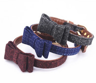 Μάλλινο λινό παπιγιόν γιακά σκύλου Κολάρο γάτας για όλες τις γάτες και μικρομεσαίου μεγέθους σκύλους και λουρί γάτας Λουρί σκύλου