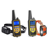 Ηλεκτρικό κολάρο εκπαίδευσης σκύλων Τηλεχειριστήριο κατοικίδιου ζώου LCD με κραδασμικό κολάρο κατά του γαβγίσματος Συσκευή εκπαιδευτή για κατοικίδια