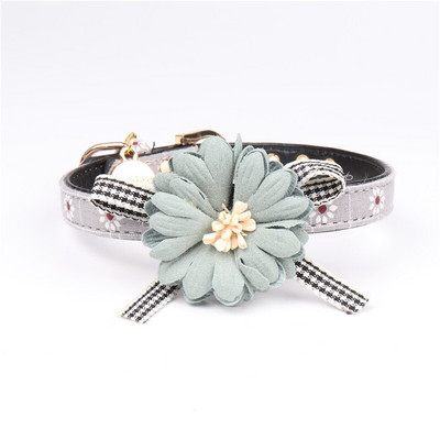 Guleră reglabilă Animale de companie Guler pentru câini Floare Cățeluș Pisică Guler pentru câine Set de lesă pentru câini mici și mijlocii Colier din piele Accesorii pentru animale de companie