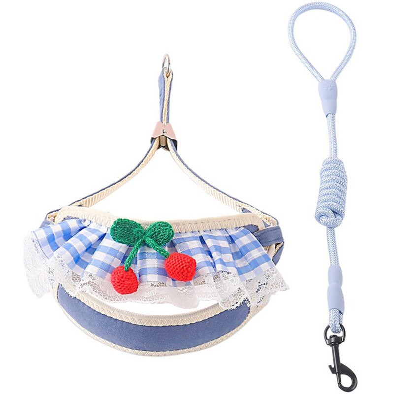 Curea pentru piept pentru câine Lesă pentru câine Curea drăguță pentru piept cireș, pisică de pluș, câine mic, lanț pentru câini, articole pentru animale de companie, frânghie pentru câini, accesorii pentru câini