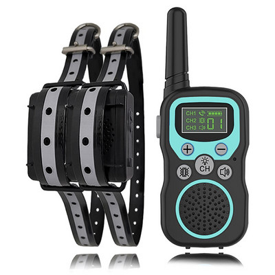 Kahele koerale Lemmikloomade hääletreener, 1500 m vahemaa, sisetelefon, koeratreening, haukumiskaitse, elektrilöögita haukumiskaitse kaelarihm