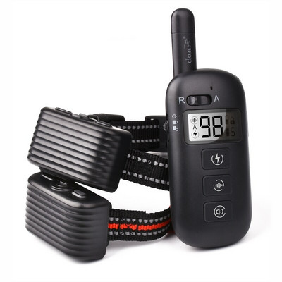 Zgarda de dresaj pentru câini Soc pentru animale de companie pentru 2 câini Guler anti-lătrat reîncărcabil șoc electric pentru câini 600M Guler pentru câini la distanță impermeabil