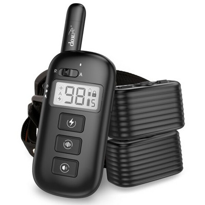 Zgarda de dresaj pentru câini Soc pentru animale de companie pentru 2 câini Guler anti-lătrat reîncărcabil șoc electric pentru câini 600M Guler pentru câini la distanță impermeabil