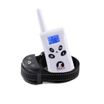 Ηλεκτρικά περιλαίμια εκπαίδευσης κατοικίδιων με κολάρο κατά του φλοιού σκύλων με τηλεχειριστήριο για σκύλους μικρού/μεσαίου μεγέθους Επαναφορτιζόμενα αδιάβροχα εύρους 550 yd