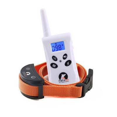 Ηλεκτρικά περιλαίμια εκπαίδευσης κατοικίδιων με κολάρο κατά του φλοιού σκύλων με τηλεχειριστήριο για σκύλους μικρού/μεσαίου μεγέθους Επαναφορτιζόμενα αδιάβροχα εύρους 550 yd