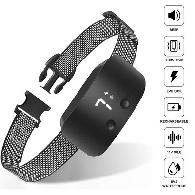 Οθόνη αφής Αυτόματος έλεγχος κολάρο εκπαίδευσης σκύλων USB Επαναφορτιζόμενο αδιάβροχο ηλεκτρικό κολάρο Συσκευή κατά του γαβγίσματος για γάτες σκύλους