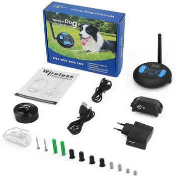 Новомодернизирано безжично дистанционно управление за кучета Електрическа ограда Акумулаторна IP67 200m Интелигентен електрически звуков нашийник за кучета Pet Suppl