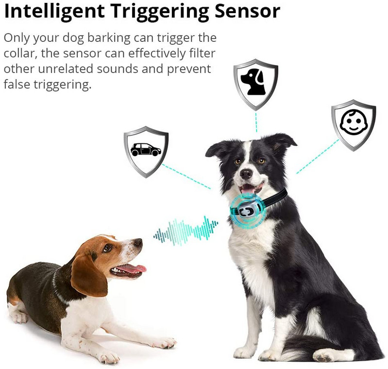 9 taset reguleeritav turvaline koerte repeller Koera haukumata kaelarihm Automaatne efektiivne laetav elektriline koera haukumisamortisaatori kaelarihm