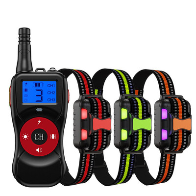 Elektrooniline koeratreeningu kaelarihm koos kauglaetava veekindla põrutussignaaliga Vitration põrutusvalgustiga väikesele keskmisele suurele koerale