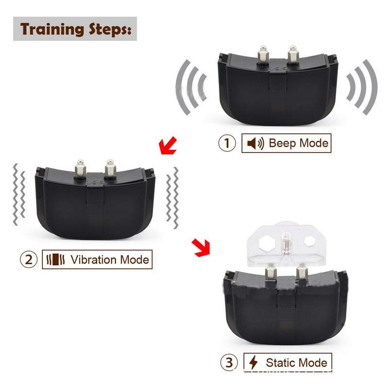 Vibrációs áramütéses távkiképző kutyakiképző 998D elektronikus ugatásgátló kisállatkiképző nyakörv