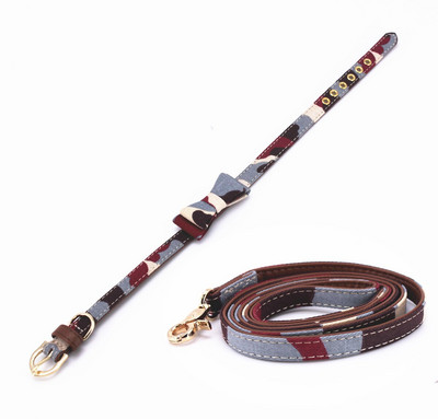 Kamuflaažist kassi kaelarihm koera kaelarihm kõigile kassidele ja väikestele keskmistele suurtele koertele koos Bowknot lemmiklooma kaelarihmaga P