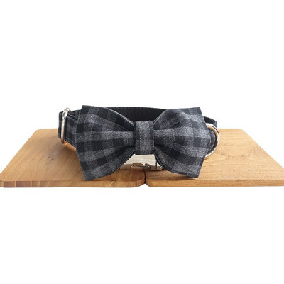 Αναπνεύσιμο ύφασμα γκρι πλέγμα σκυλιά Πολύχρωμα πανέμορφα γιακά κατοικίδιων ζώων Σχοινί έλξης Τόξο προσαρμοσμένο όνομα χαραγμένο πολλά είδη