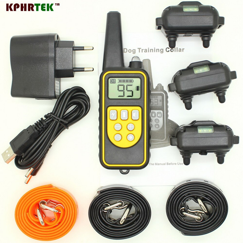 2020 Visokokvalitetna 800m daljinska ogrlica za treniranje pasa, punjiva i vodootporna KPHRTEK KP-DT01 880 udarna vibracija 34e 2022 Hot