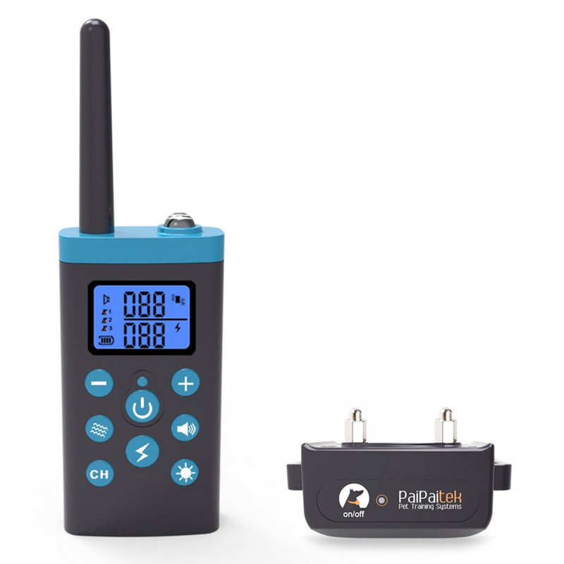 PaiPaitek PD525 1000m elektriline koerte treeningkaelarihm veekindel laetav kaugjuhtimisrihm koera elektriline treeningkaelarihm