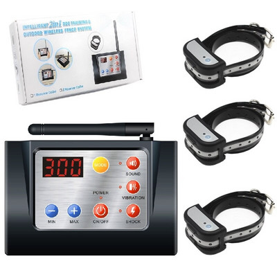 Sistem electric 2 în 1 de reținere pentru animale de companie pentru caine de companie Guler de antrenament fără fir pentru gard, impermeabil, reflectorizant, inofensiv