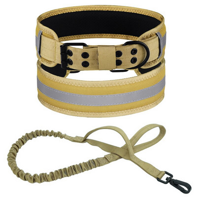 Ανθεκτικό σετ λουριών για κολάρο σκυλιών Tactical Ανακλαστικό νάιλον λουρί για κολάρο κατοικίδιων ζώων Αξεσουάρ κατοικίδιων για εκπαίδευση σκύλων