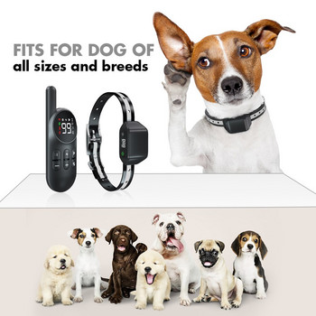 MASBRILL Dog Training Collar Electric Shocker Light IPX7 Waterproof Rechargeable Pet Anti Bark Control Collar аксесоари за кучета