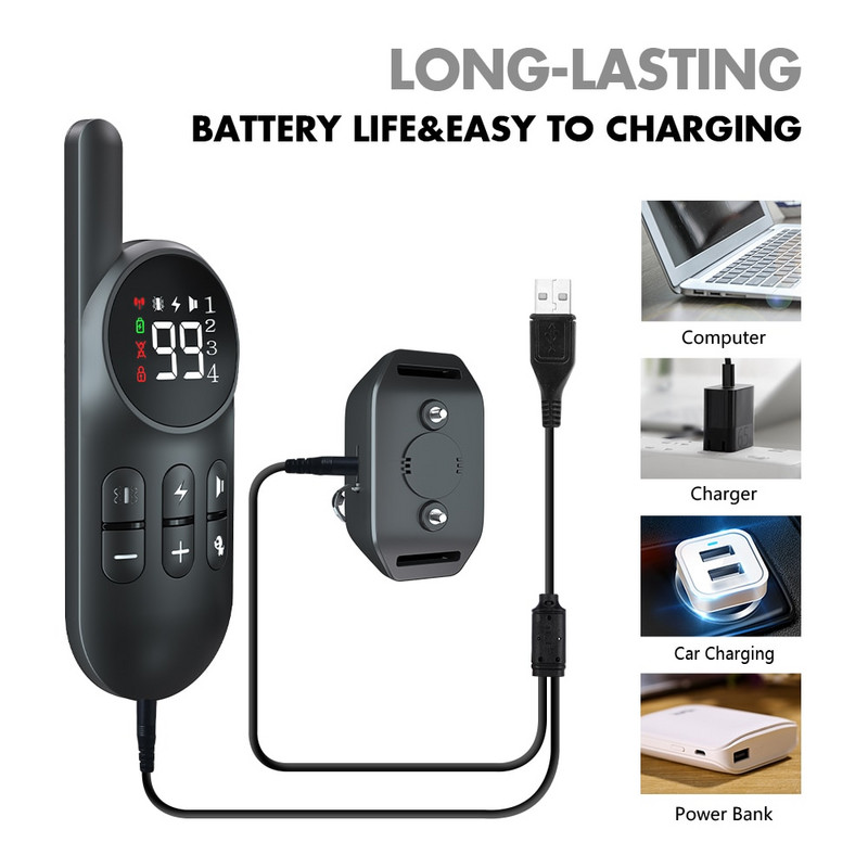 MASBRILL Ηλεκτρικό κολάρο εκπαίδευσης σκύλων IPX7 αδιάβροχο επαναφορτιζόμενο κολάρο κατοικίδιων ζώων αξεσουάρ για σκύλους